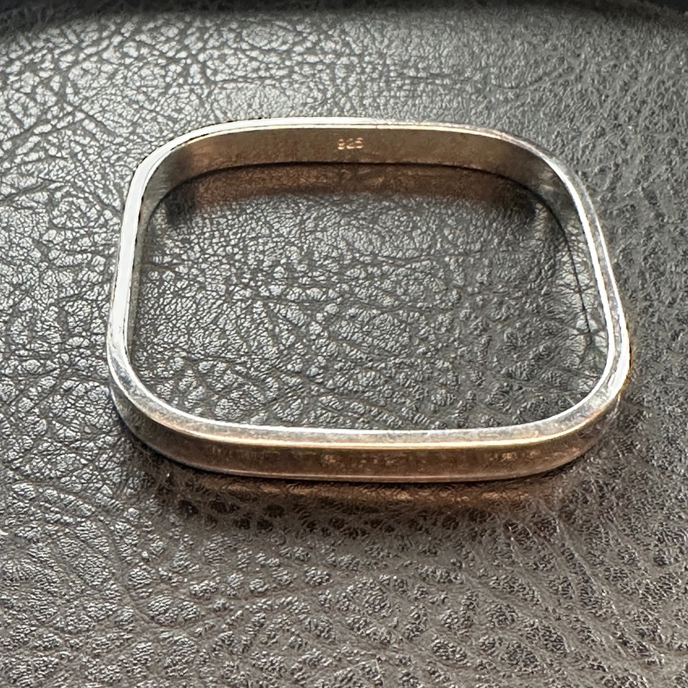 Vintage Sterling Silver Heavy Solid 925 Square Bracelet | Modern Unisex | 31g - Picture 4 of 9